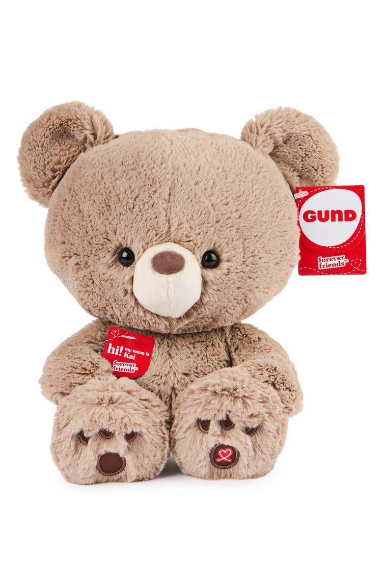 Gund Forever Friends Kai Bear Stuffed Animal, Alternate, color, Brown