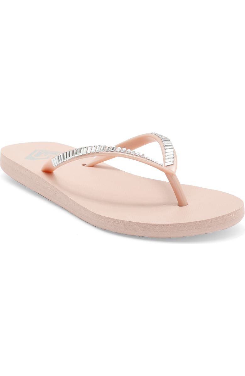 Roxy Bermuda Bling Flip Flop, Main, color, Peach