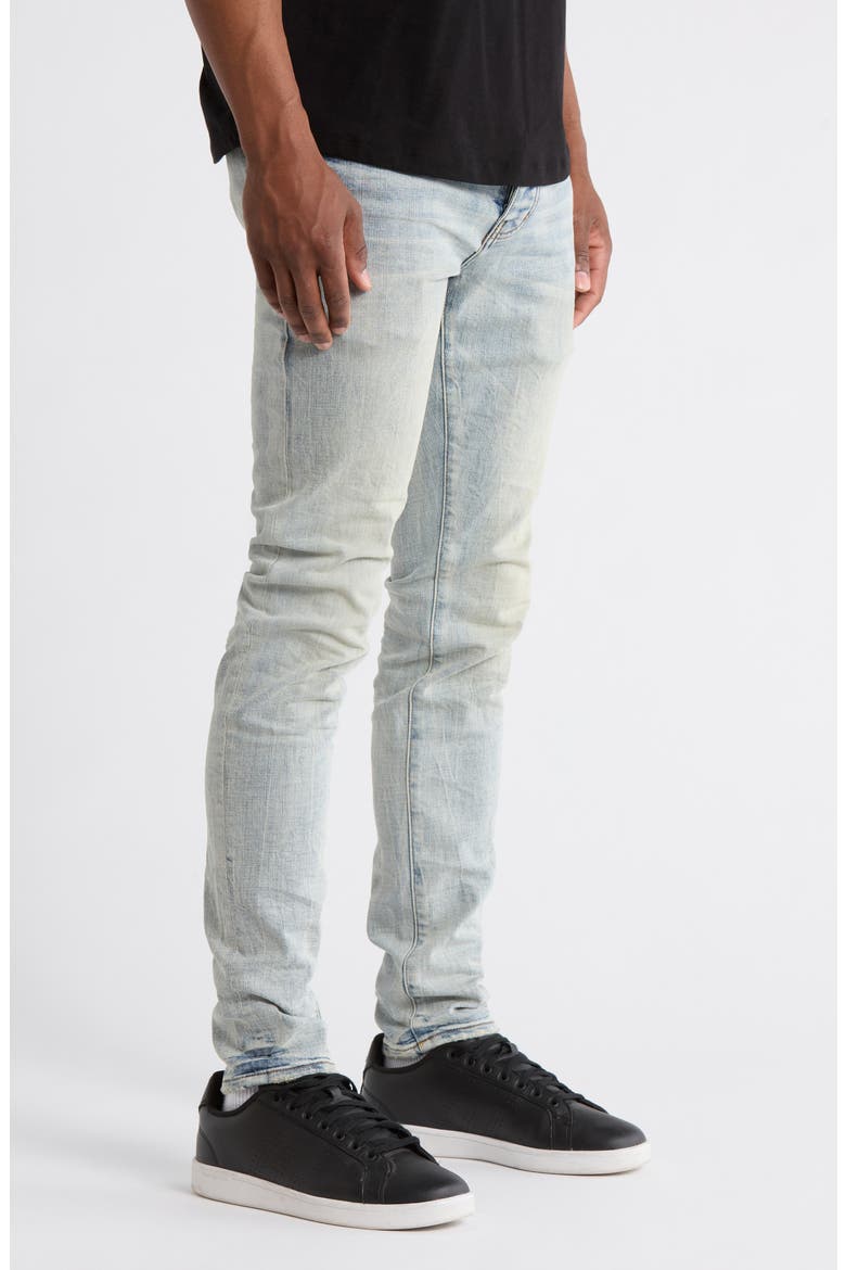 P001 Fade Down Skinny Jeans, Alternate, color, LIGHT INDIGO