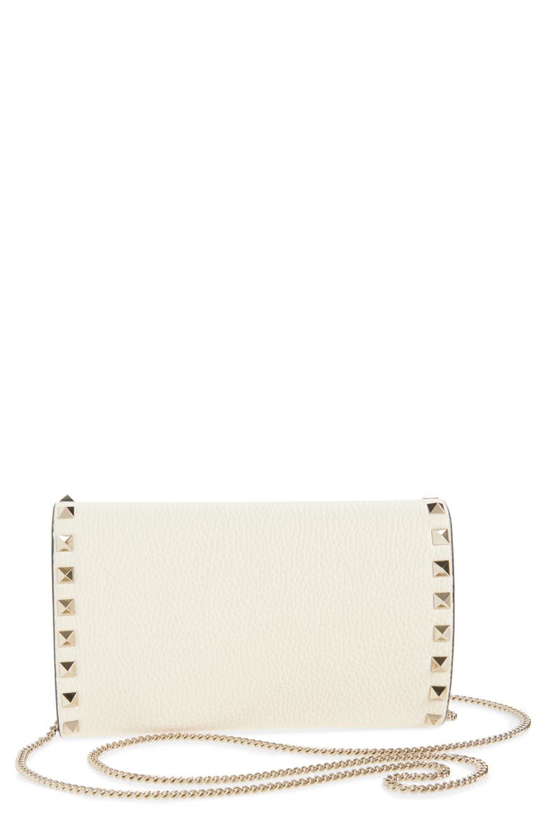 Valentino Garavani Rockstud Crossbody Bag, Alternate, color, Light Ivory