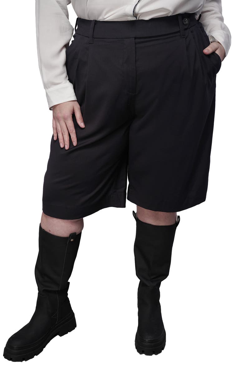 The Empower Wide Leg Short, Alternate, color, BLACK