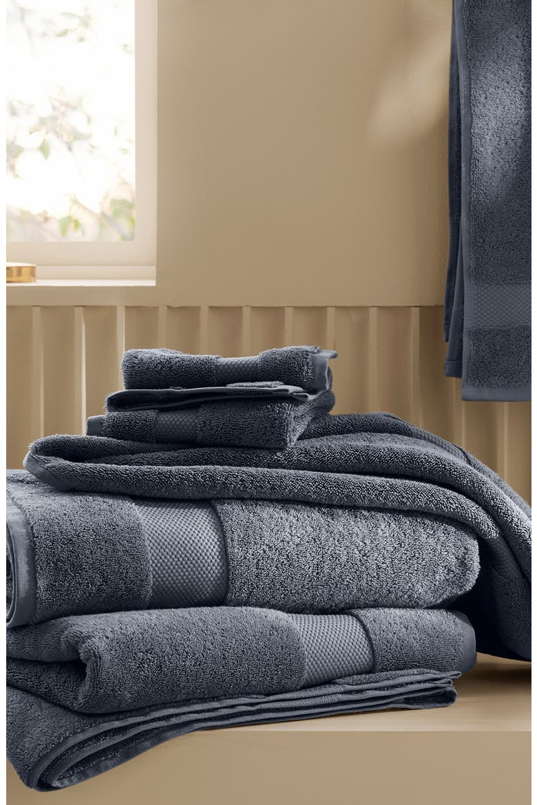 Plush 6-Piece Organic Cotton Bath Towel Set, Alternate, color, MINERAL
