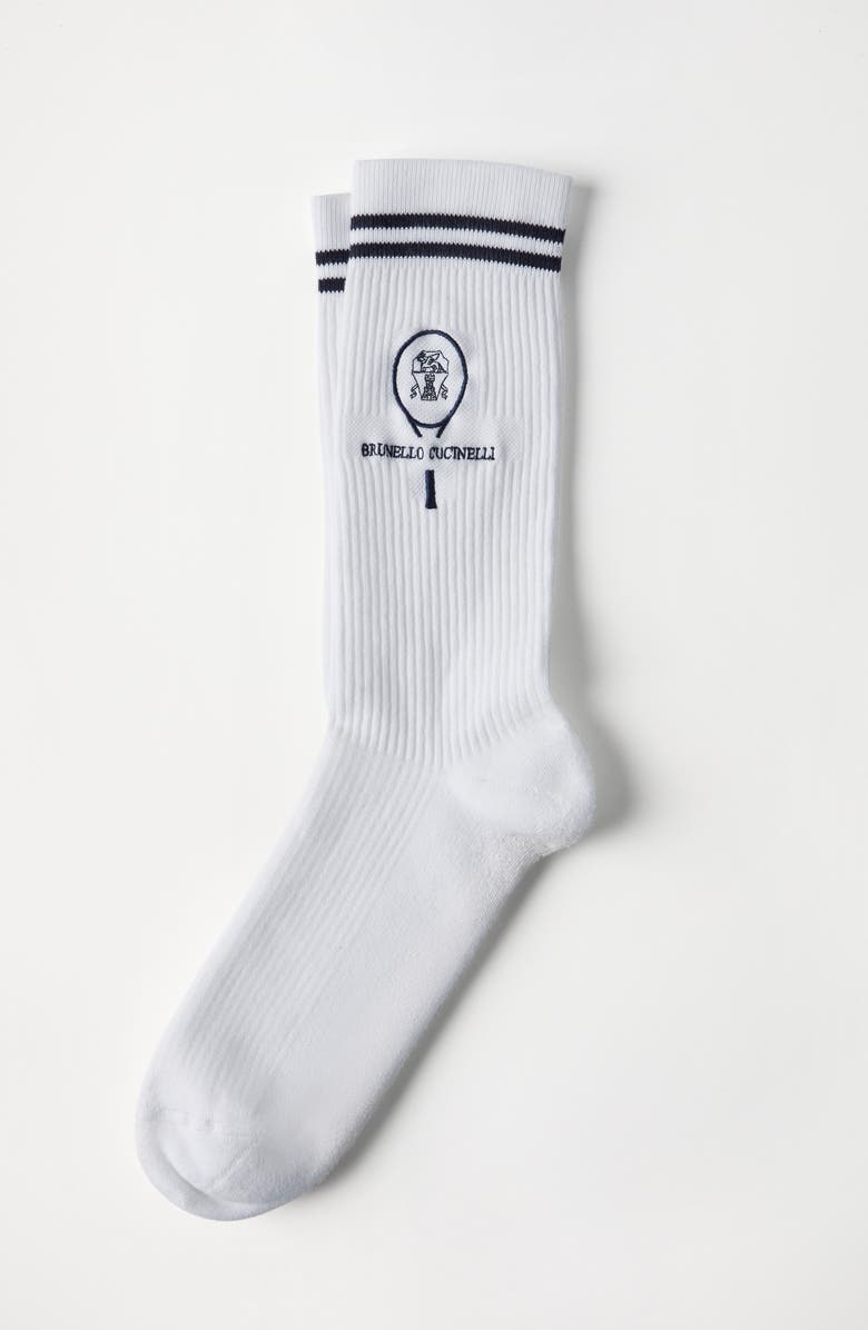 Brunello Cucinelli Socks with Tennis logo, Alternate, color, 