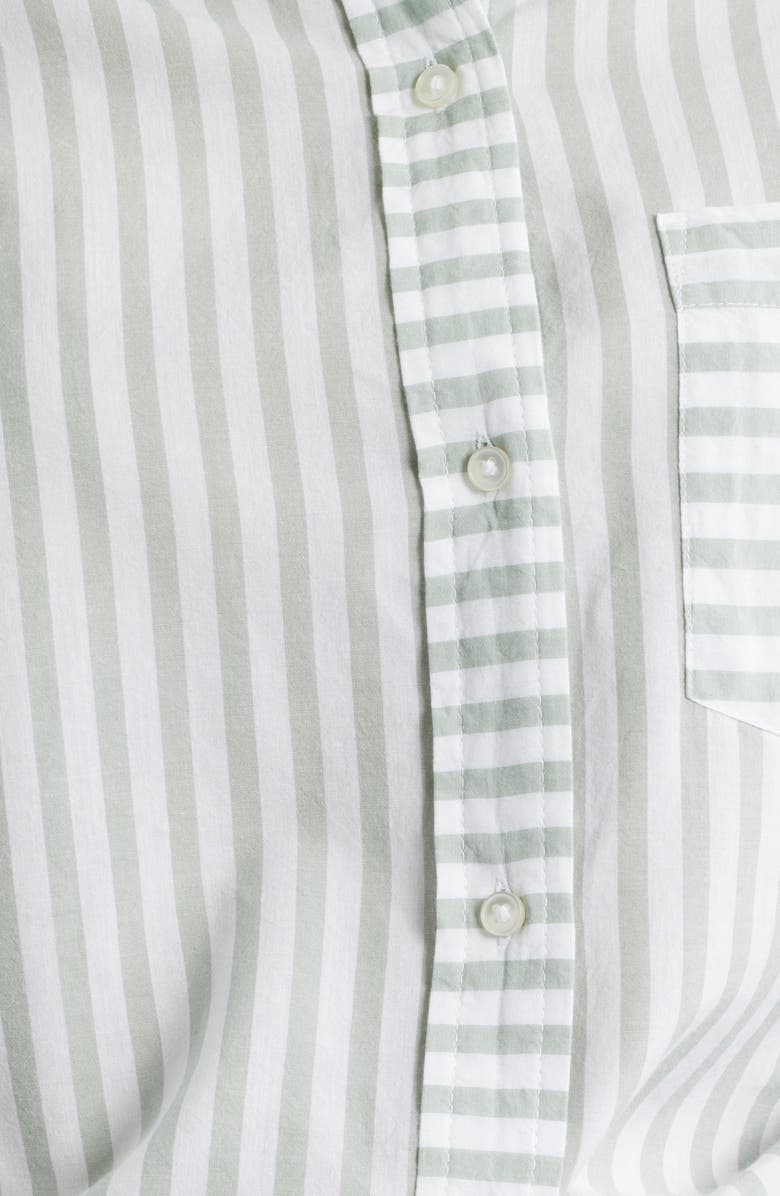 beachlunchlounge Campbell Directional Stripe Long Sleeve Cotton Blend Button-Up Shirt, Alternate, color,