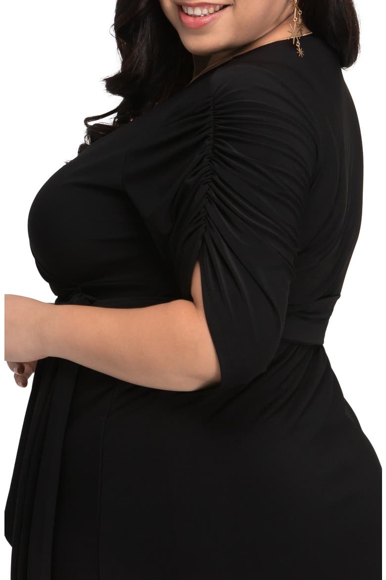 Eden Faux Wrap Dress, Alternate, color, BLACK NOIR
