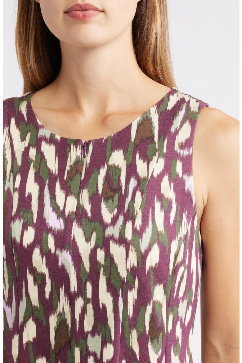 Darcy Cheetah Cove Sleeveless Fit & Flare Dress, Alternate, color, GRAPE WINE