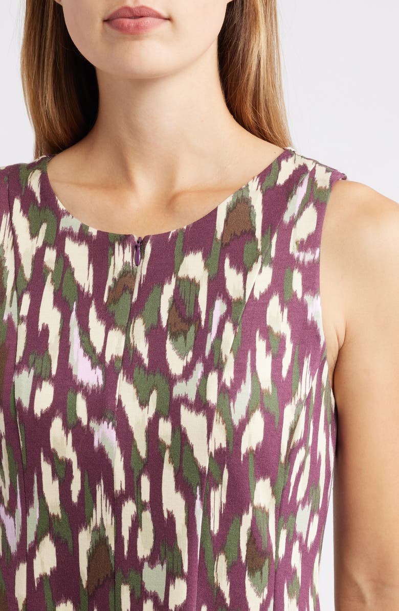 Tommy Bahama Darcy Cheetah Cove Sleeveless Fit & Flare Dress, Alternate, color, Grape Wine
