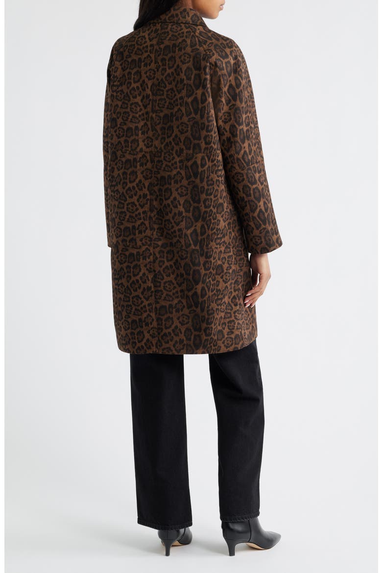 Paneled Faux Suede Coat, Alternate, color, LEOPARD