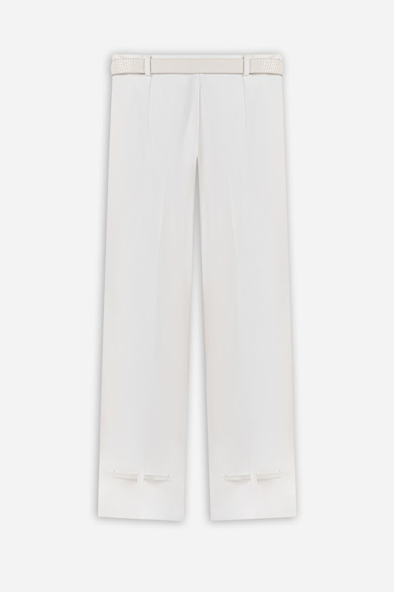 Belt Detail Trousers, Alternate, color, White