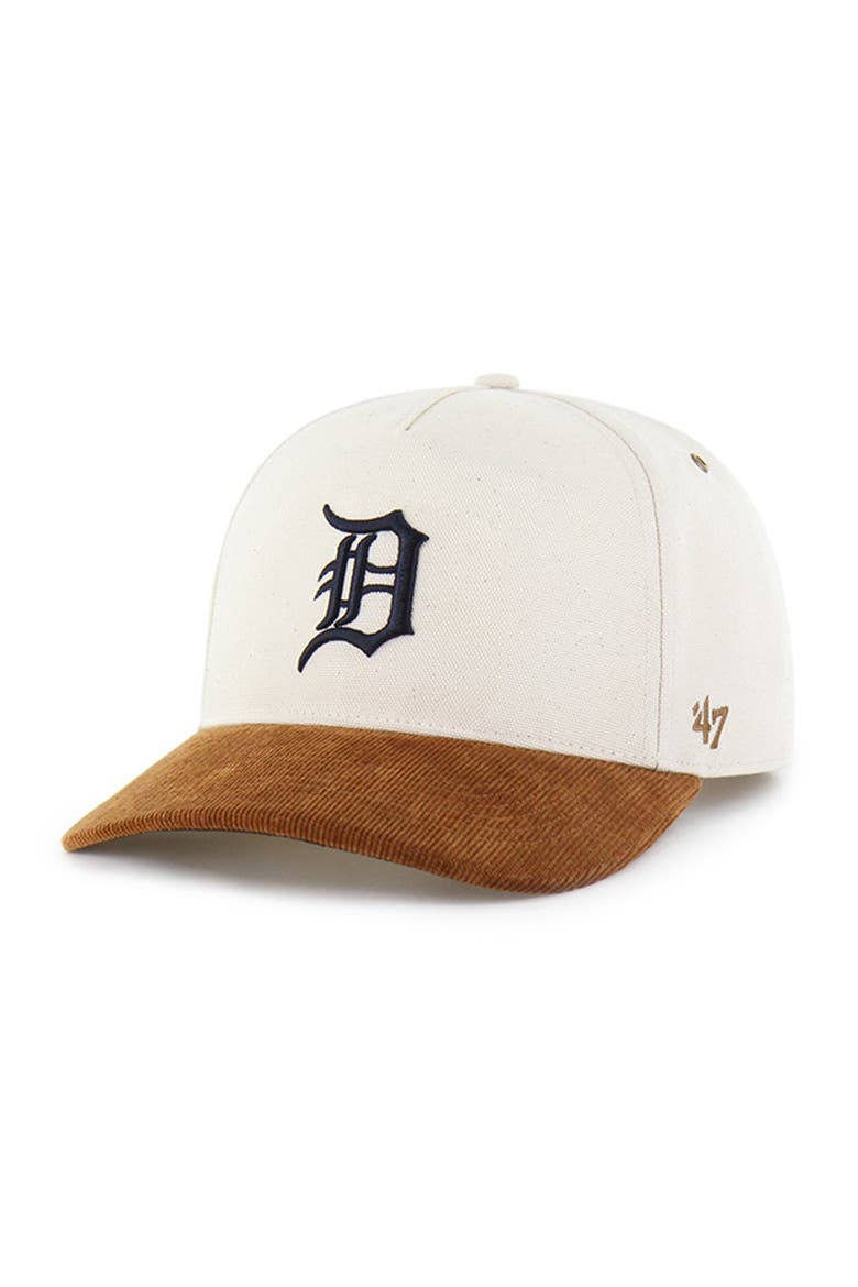 Men's Carhartt x '47 Natural/Brown Detroit Tigers Undyed Relaxed Hitch Adjustable Hat, Main, color, Natural