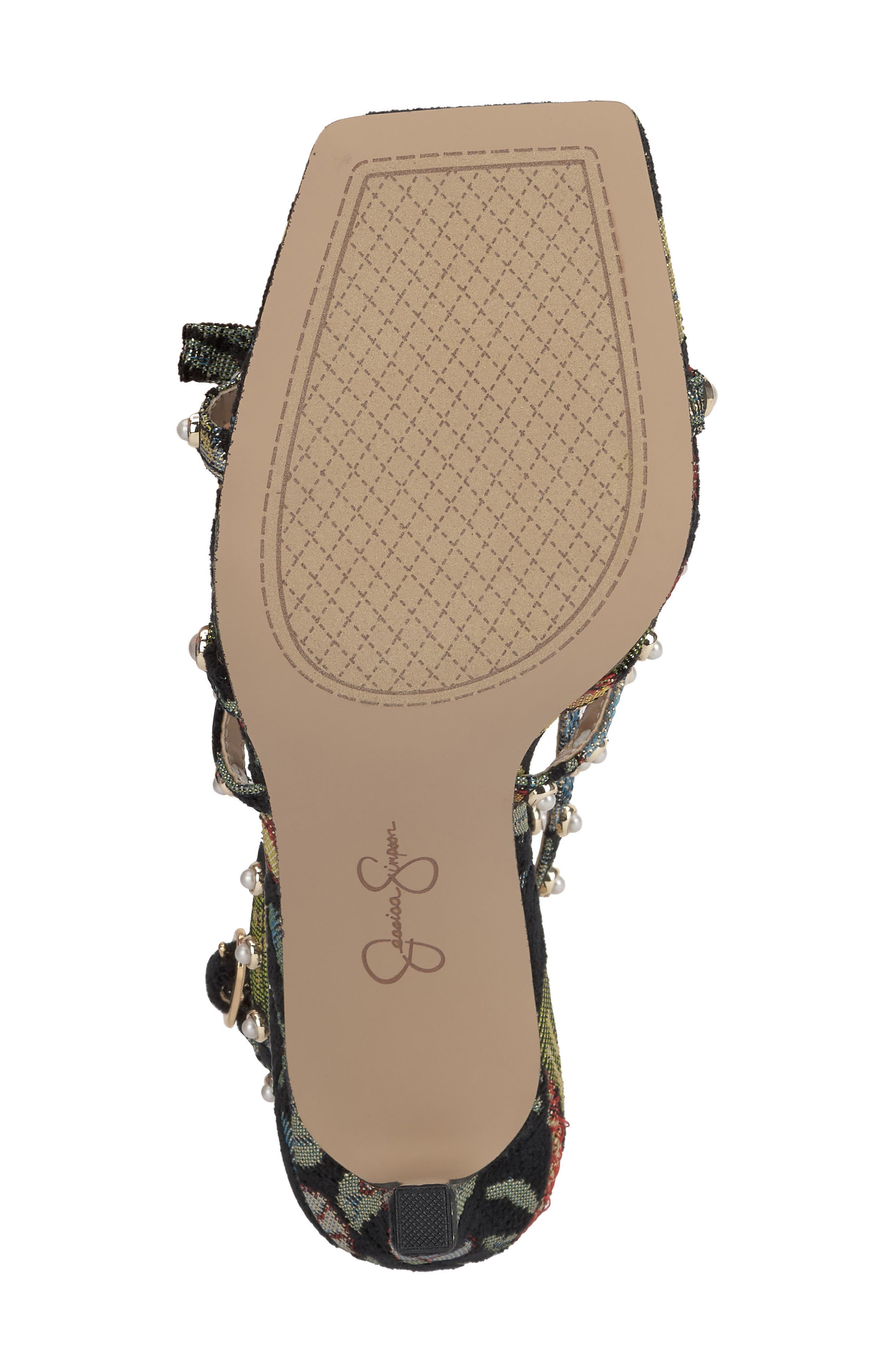 Jessica Simpson Loelva Studded Strappy Sandal, Alternate, color, Black Multi