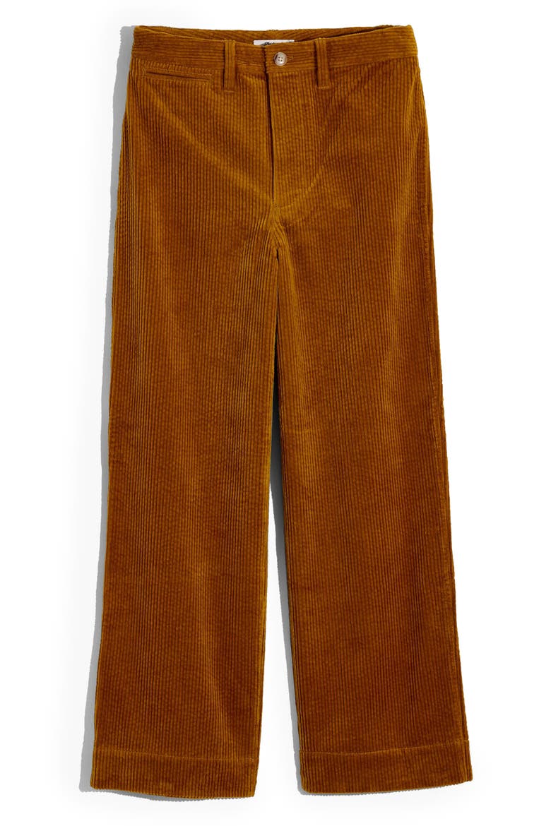 Slim Emmett Wide Leg Crop Pants: Corduroy Edition, Alternate, color, EGYPTIAN GOLD