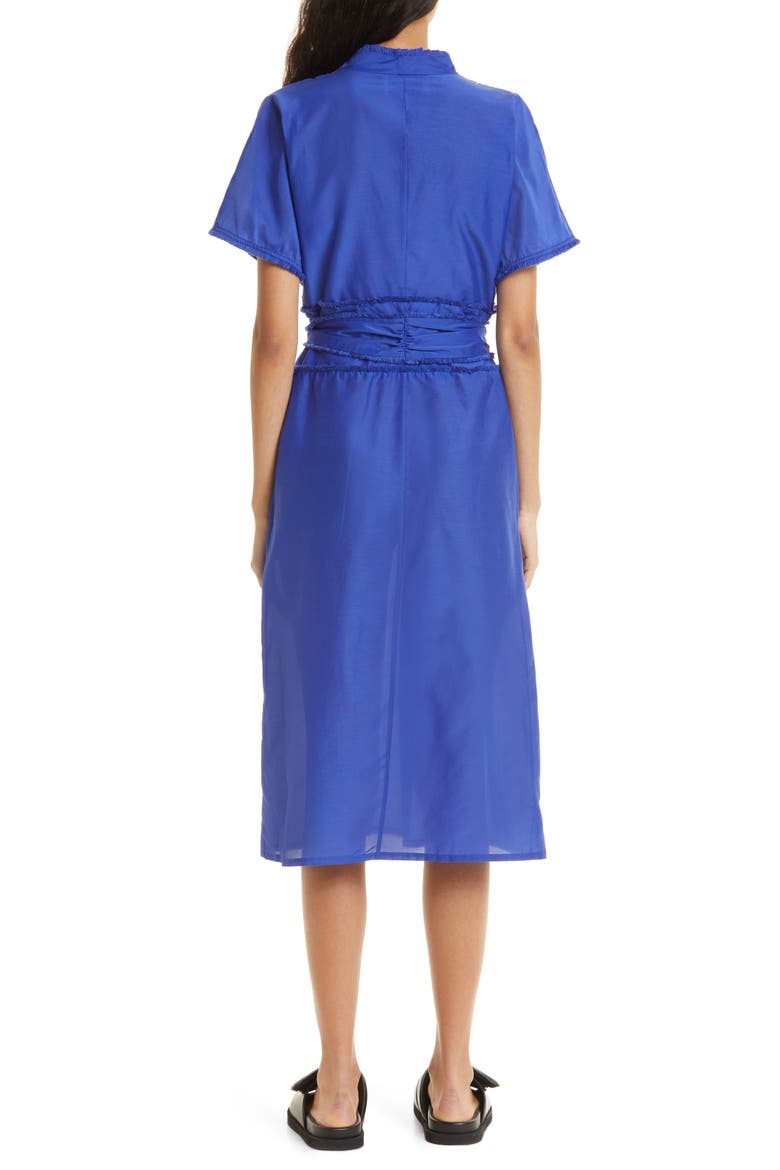 Grenadine Tie Belt Organic Cotton & Silk Dress, Alternate, color, INDIGO