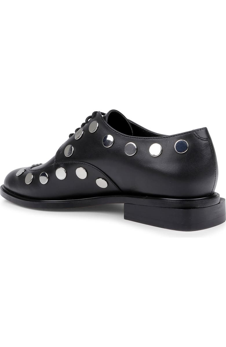 CLERAE Jive Studded Flat, Alternate, color, Black Leather