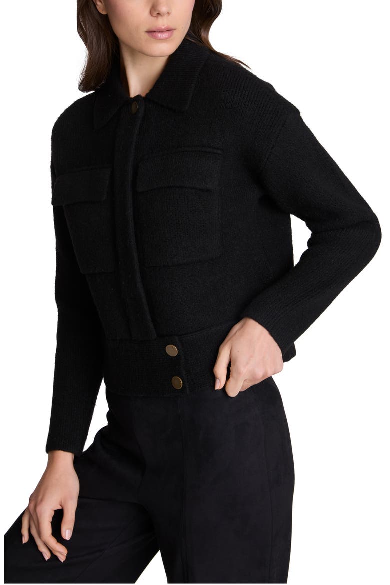 Utility Knit Jacket, Alternate, color, BLACK HEATHER