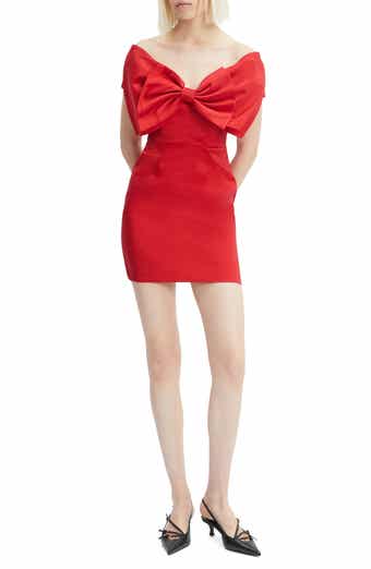 Bardot Bow Off the Shoulder Minidress