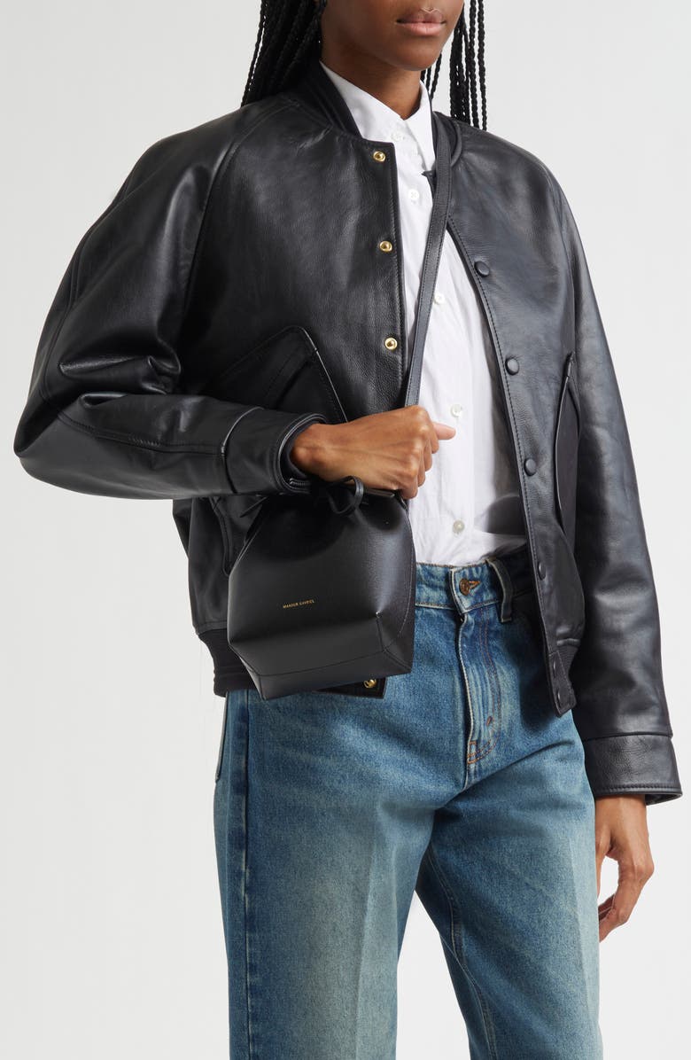 Mansur Gavriel Mini Leather Bucket Bag, Alternate, color,