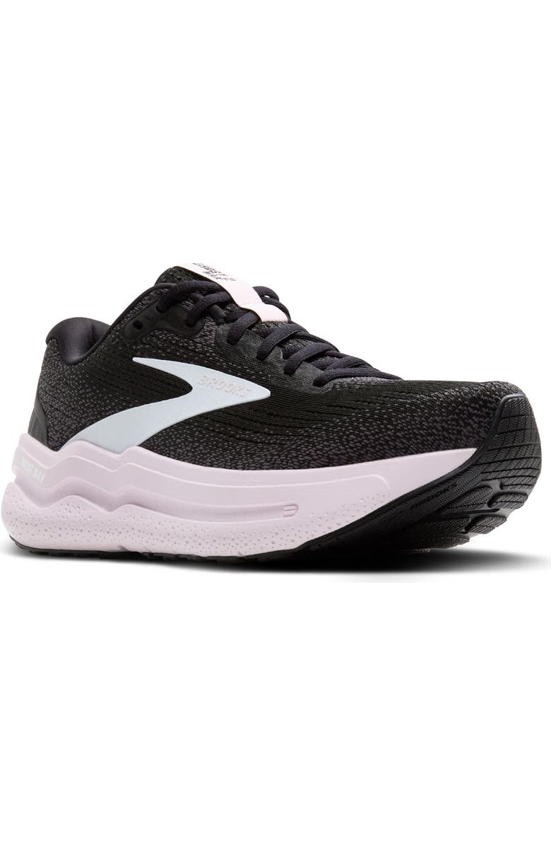 Brooks Ghost Max 2 Running Shoe, Main, color, Black/White/Orchid Ice