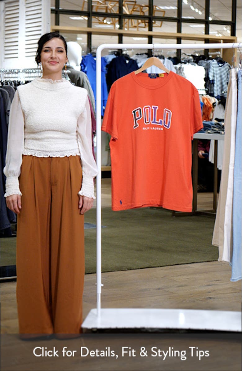 Plaid Logo Appliqué Embroidered T-Shirt, sales video thumbnail