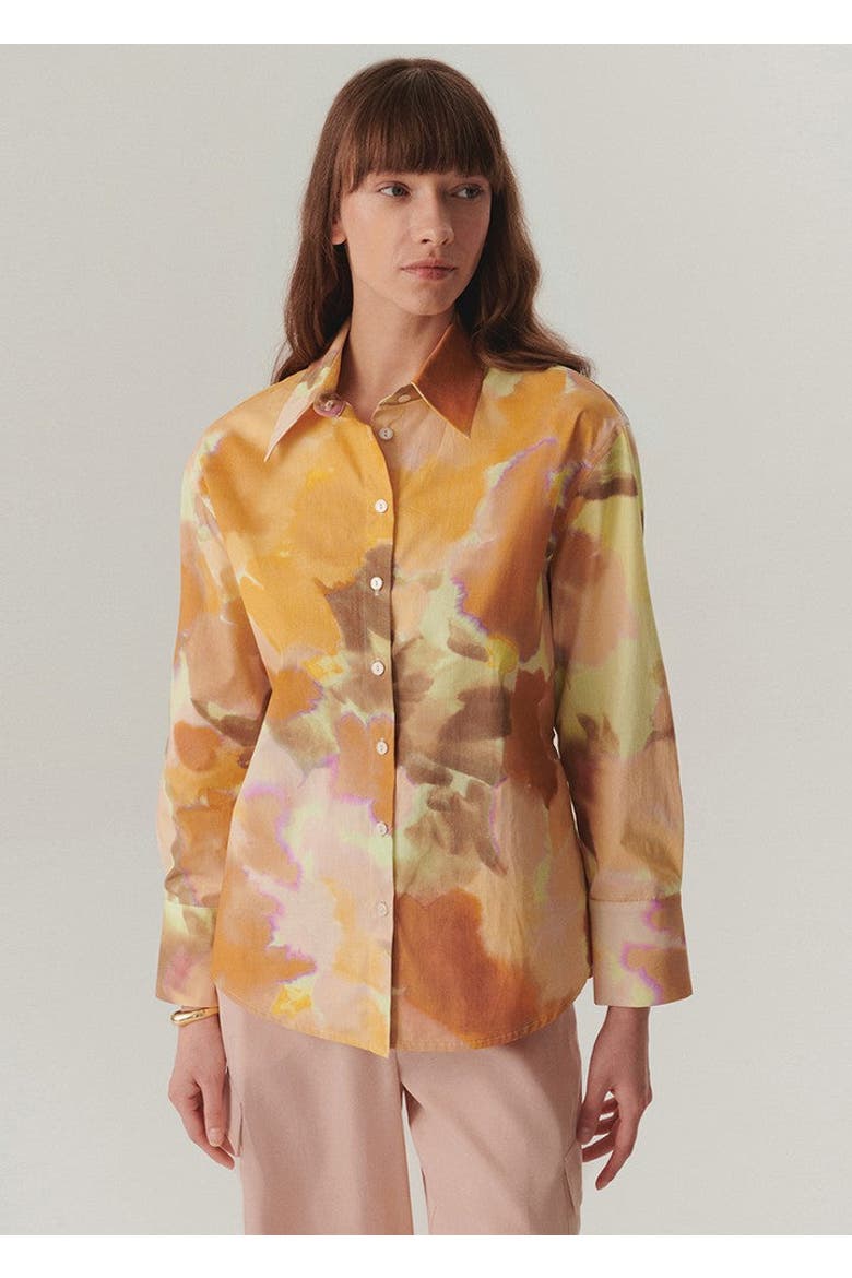 Chloris Long Sleeve Shirt, Alternate, color, Orange