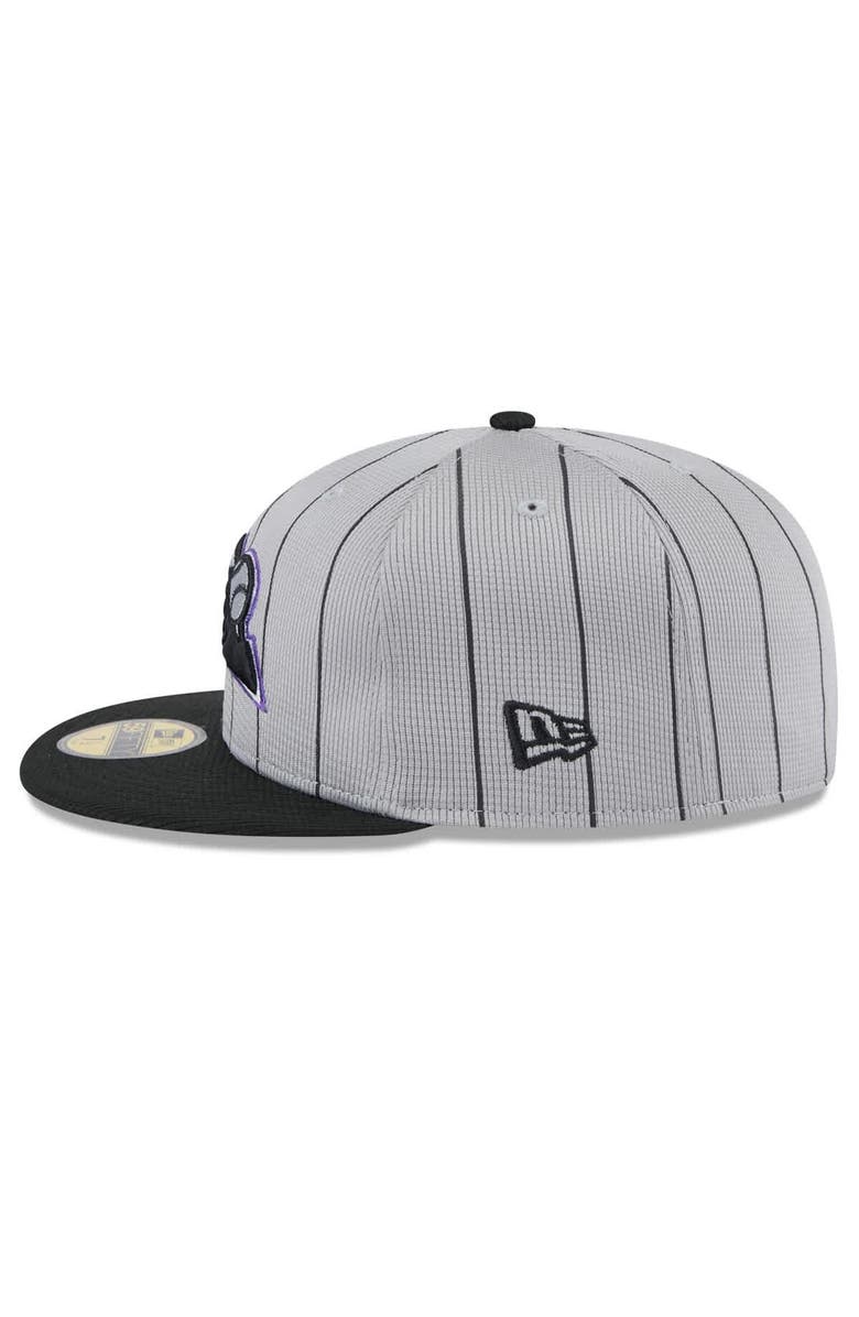 New Era Men's New Era  Gray/Black Colorado Rockies 2025 Batting Practice 59FIFTY Fitted Hat, Alternate, color, 