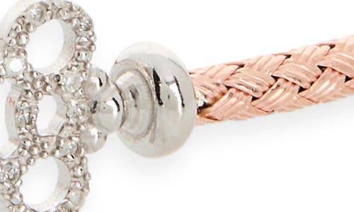 Meshmerise Diamond Woven Cuff Bracelet In Rose Gold