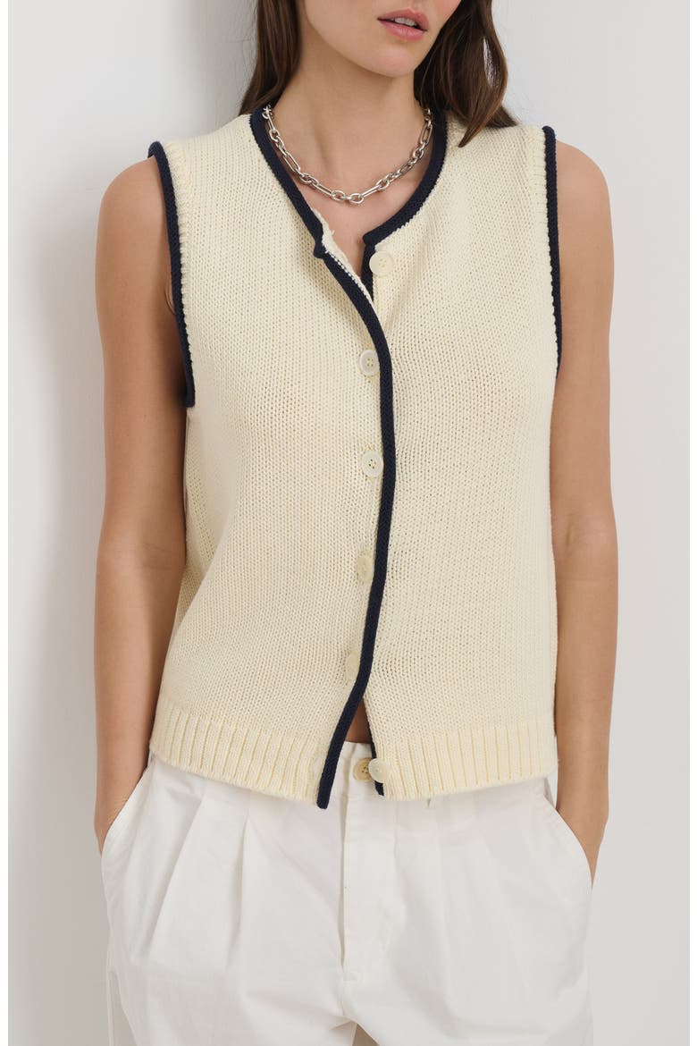 Alex Mill Bridget Tipped Sweater Vest (Women) | Nordstrom