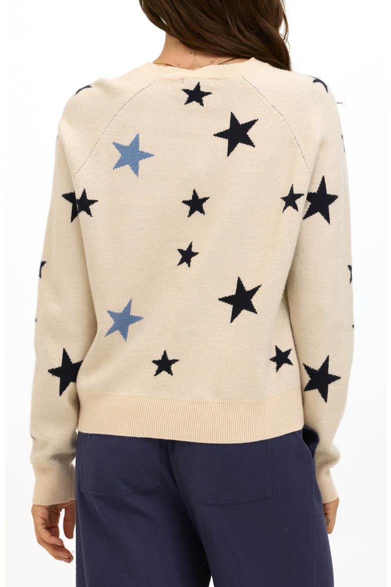 Deandra Star Sweater, Alternate, color, TAPIOCA / GALAXY
