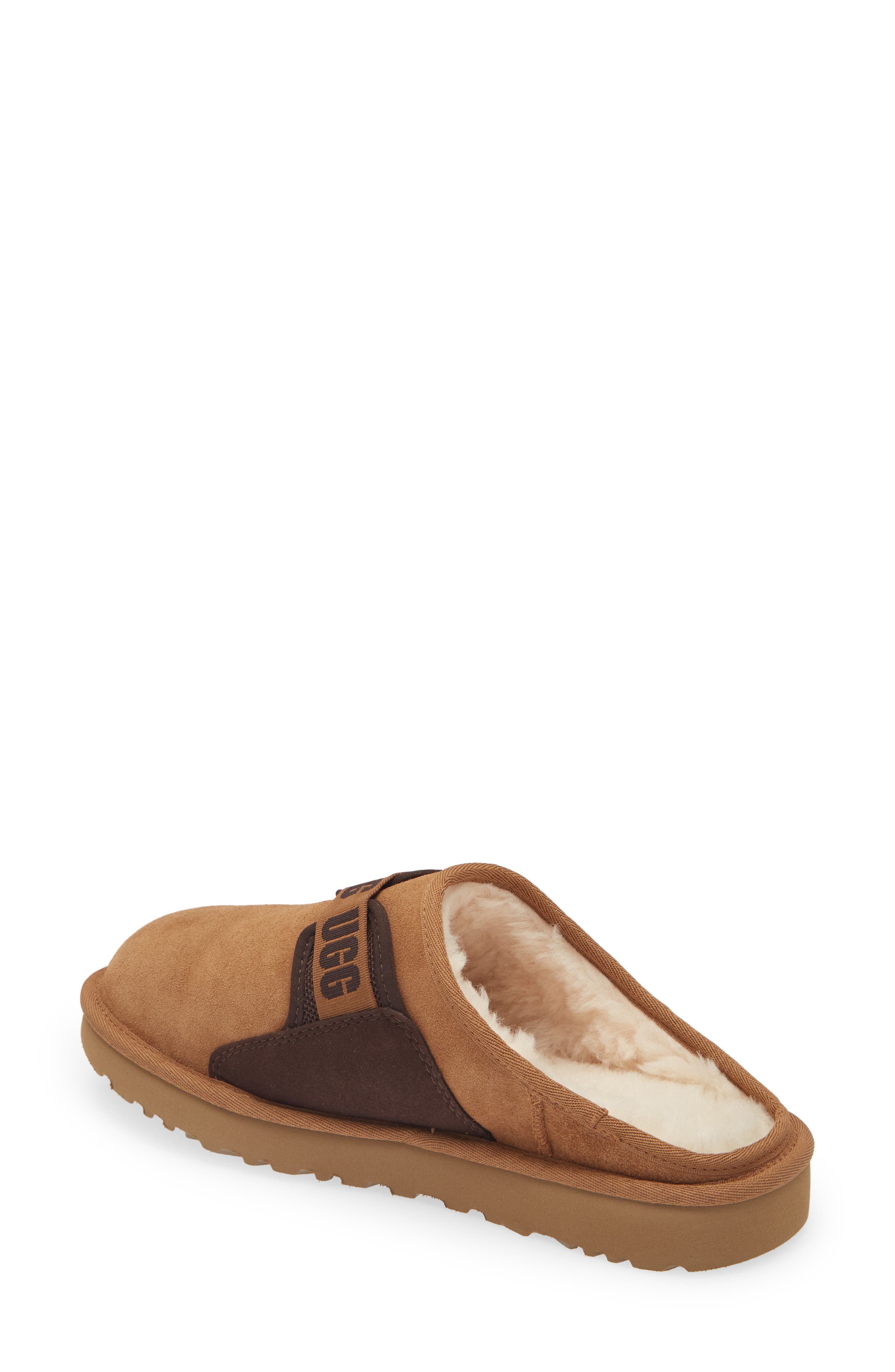 Dune Genuine Shearling Lined Slipper, Alternate, color, CHESTNUT