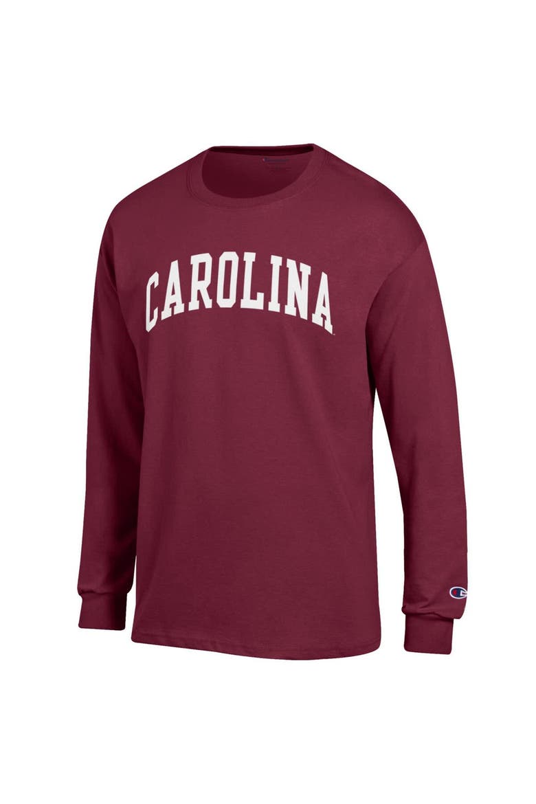 Men's Champion  Garnet South Carolina Gamecocks Basic Arch Long Sleeve T-Shirt, Alternate, color, Garnet