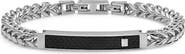 STEELTIME Men's Cubic Zirconia Wheat Chain Bracelet