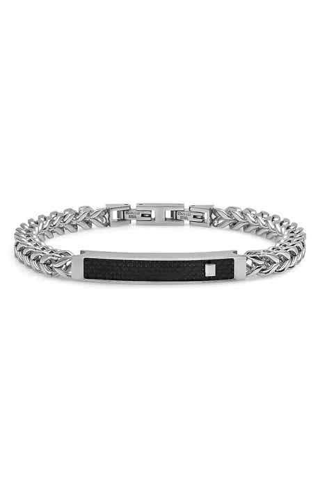 Men's Cubic Zirconia Wheat Chain Bracelet