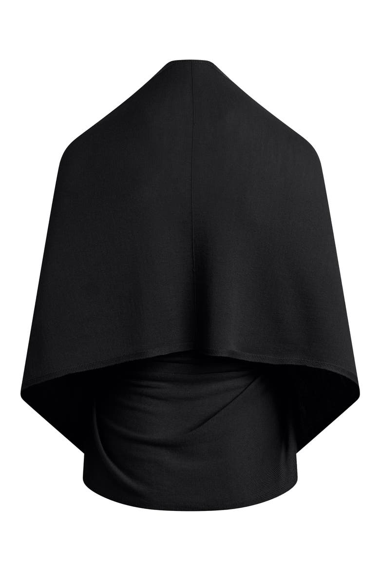 The Lightweight Knit Wrap Scarf, Alternate, color, BLACK