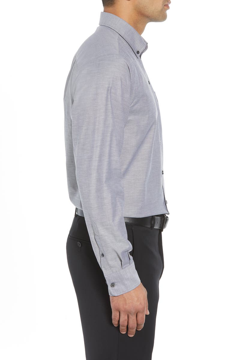 Cutter & Buck Cotton Blend Oxford Shirt, Alternate, color, Charcoal