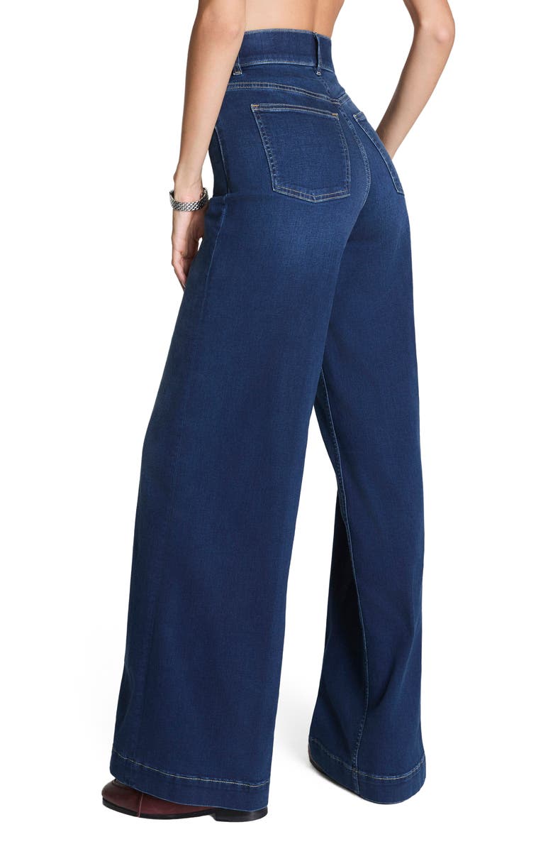 SPANX<sup>®</sup> SPANXshape<sup>™</sup> EveryWear High Waist Wide Leg Jeans, Alternate, color, Rinse