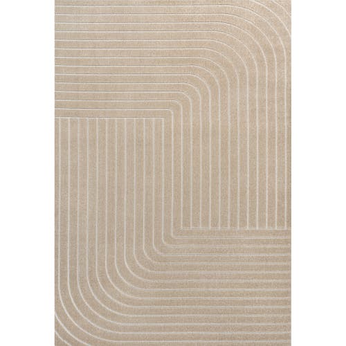 Jonathan Y Odense High-low Minimalist Angle Geometric Indoor/outdoor Area Rug In Beige/cream