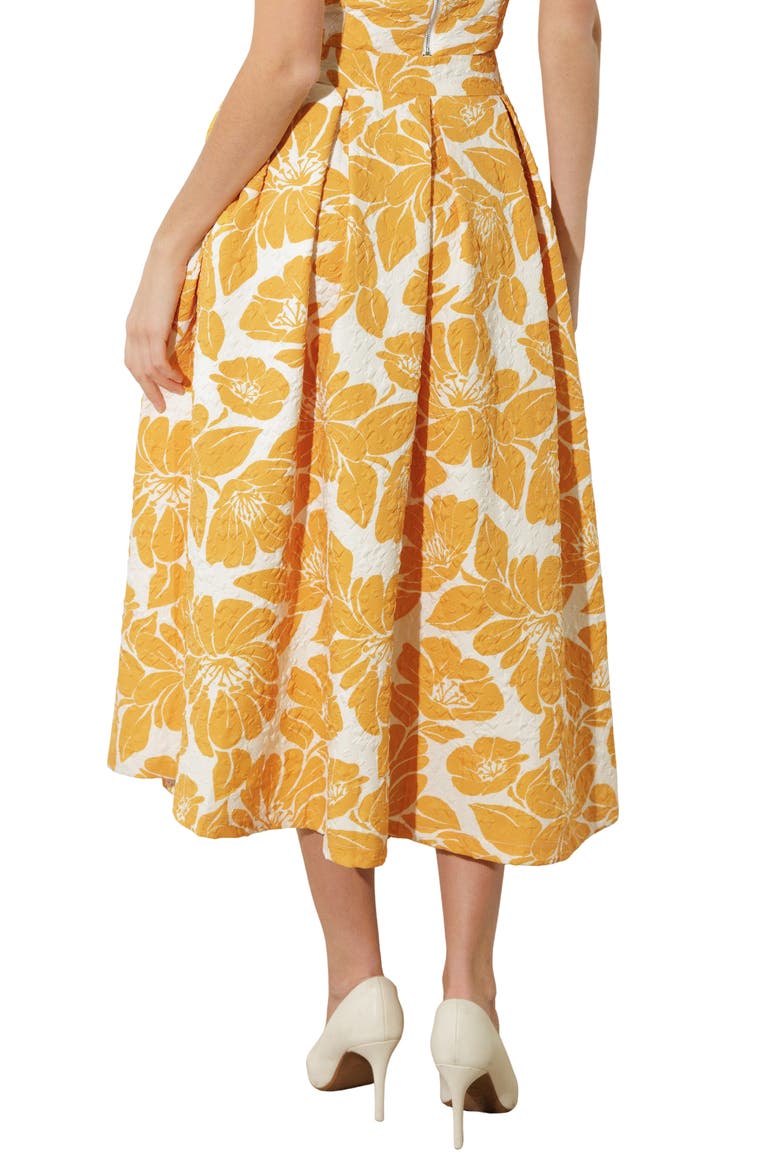 Print Textures Skirt, Alternate, color, MUSTARD