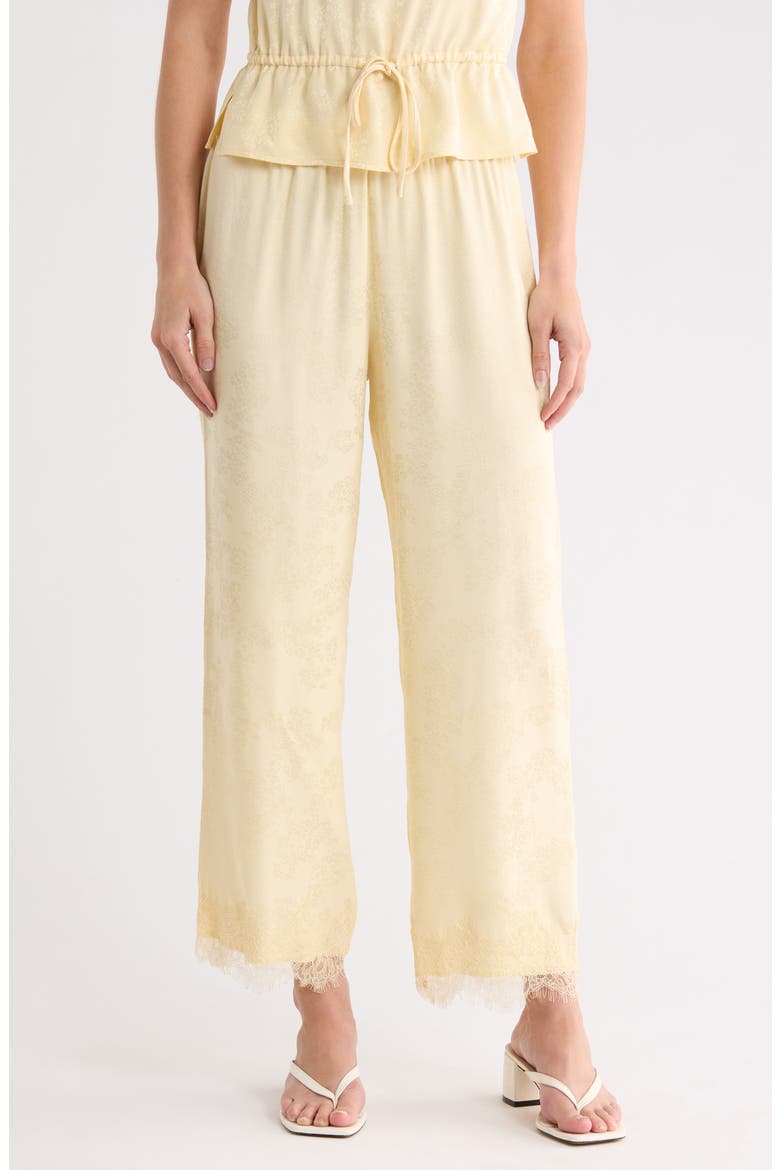 Lace Trim Pants, Main, color, CREAM