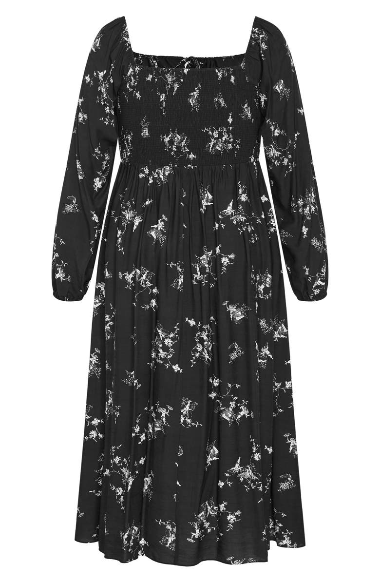 City Chic Floral Print Long Sleeve Dress, Alternate, color, Soul Floral