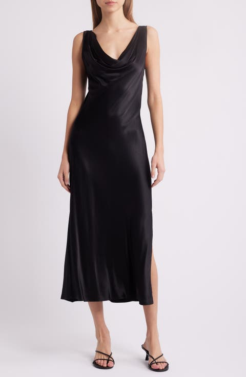 Nat Satin Midi Dress