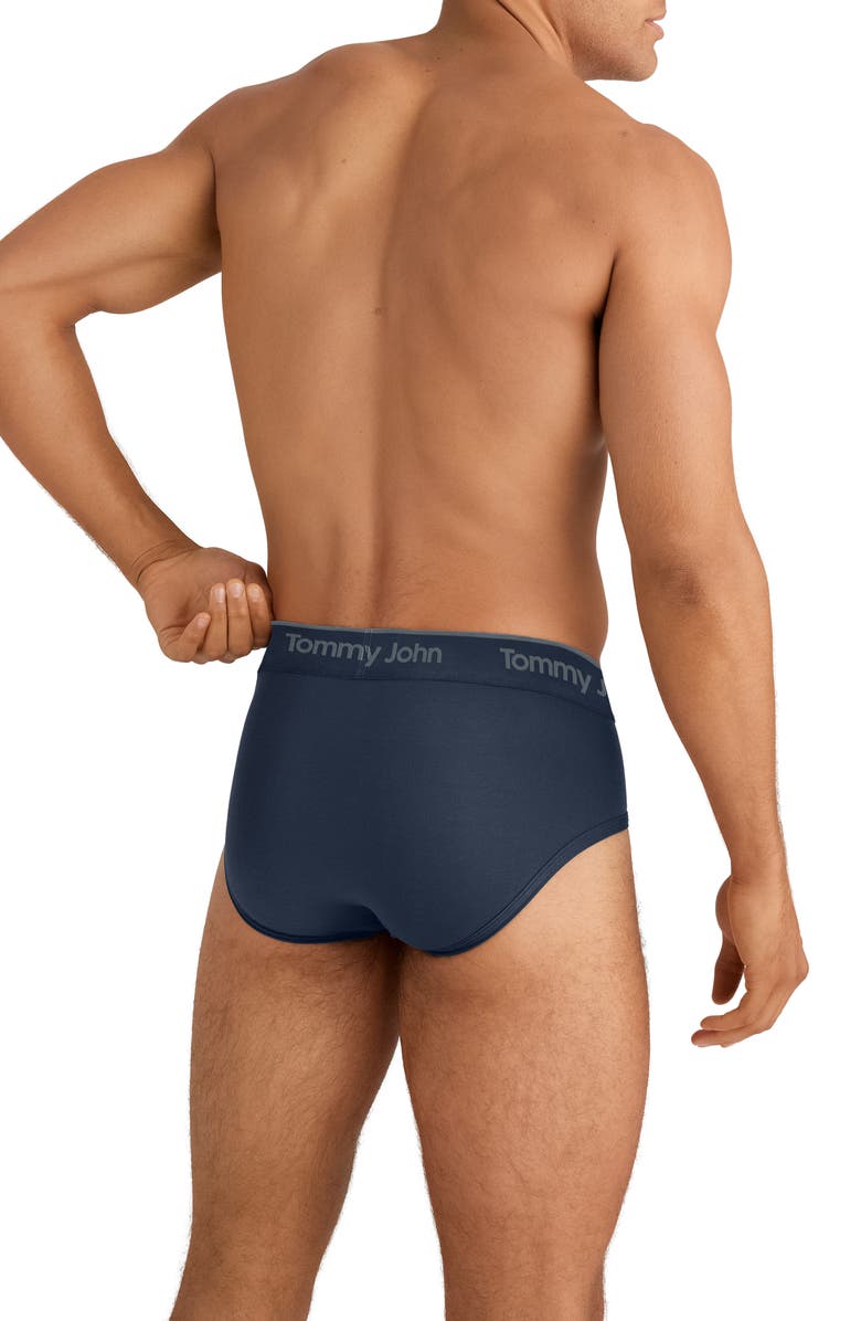 Tommy John Second Skin Modal Briefs, Alternate, color, Black/ Med Grey/ Dress Blues