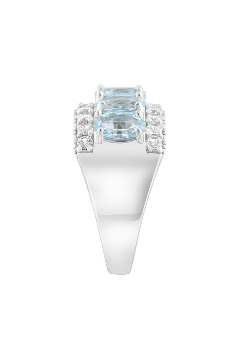 Sterling Silver Aquamarine & Zircon Ring, Alternate, color, BLUE