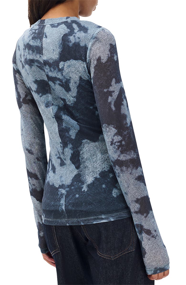 rag & bone Yana Tie Dye Long Sleeve T-Shirt, Alternate, color, Silver Multi