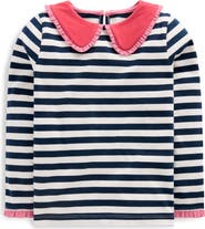 Mini Boden Kids' Collared Breton Jersey Top