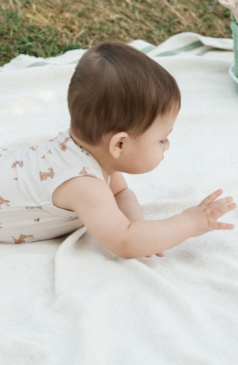 Petit Lem Bunnies 3-Piece Bodysuits & Shorts Set, Alternate, color, Off White