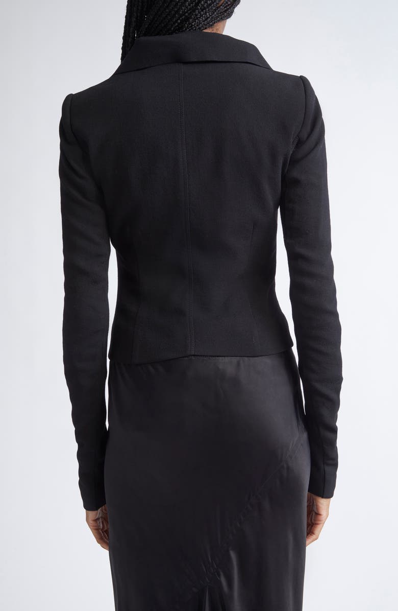 Rick Owens Giacca Virgin Wool Biker Jacket, Alternate, color, Black