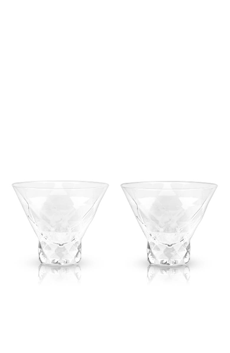 Viski Gem Crystal Martini Glasses Set of 2, Alternate, color, Clear