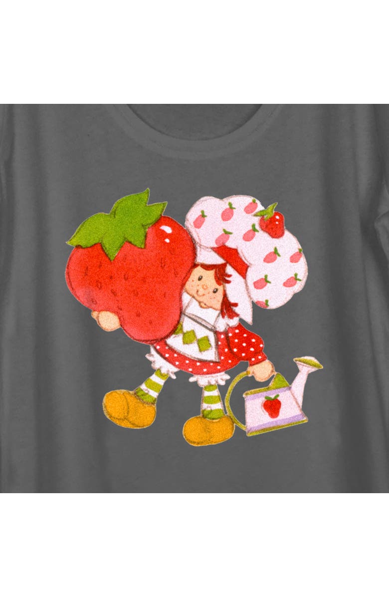Strawberry Shortcake Women's Strawberry Shortcake Cute Berry Gardener  Graphic T-Shirt, Alternate, color, Charcoal