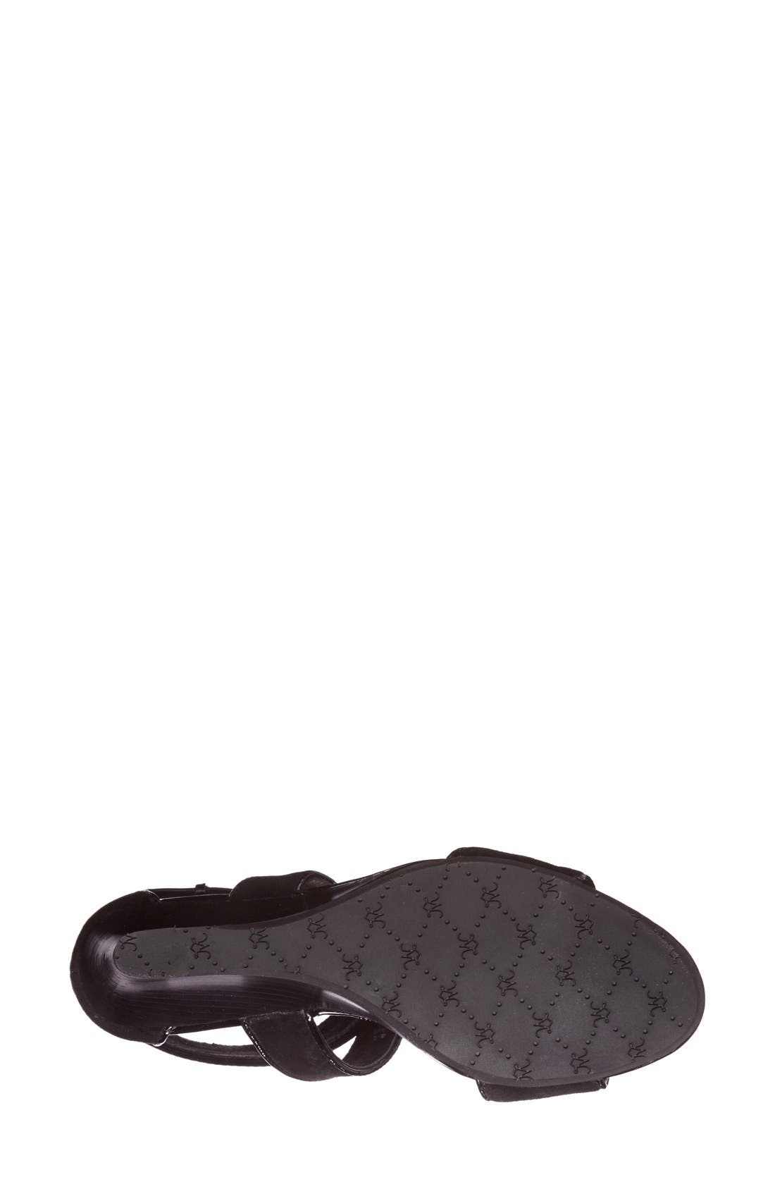 'Marlena' Wedge Sandal, Alternate, color, BLACK
