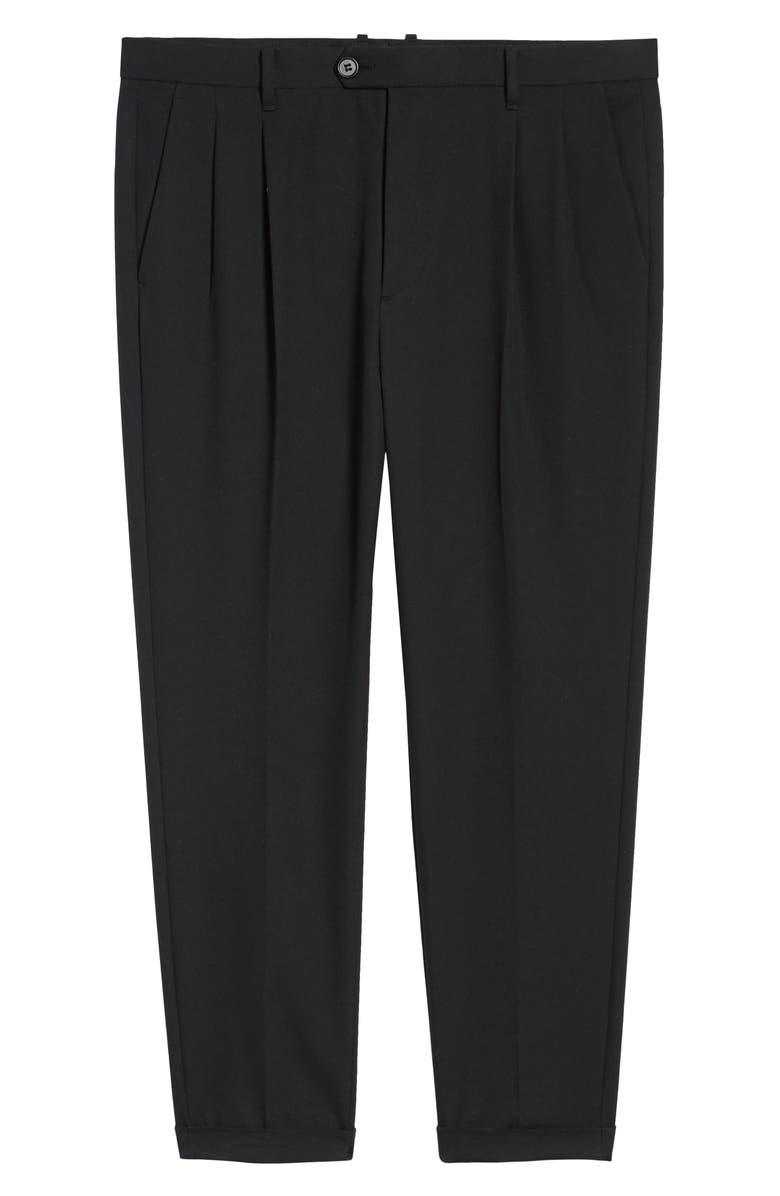 AllSaints Tallis Pleated Cotton & Wool Trousers, Alternate, color, 
